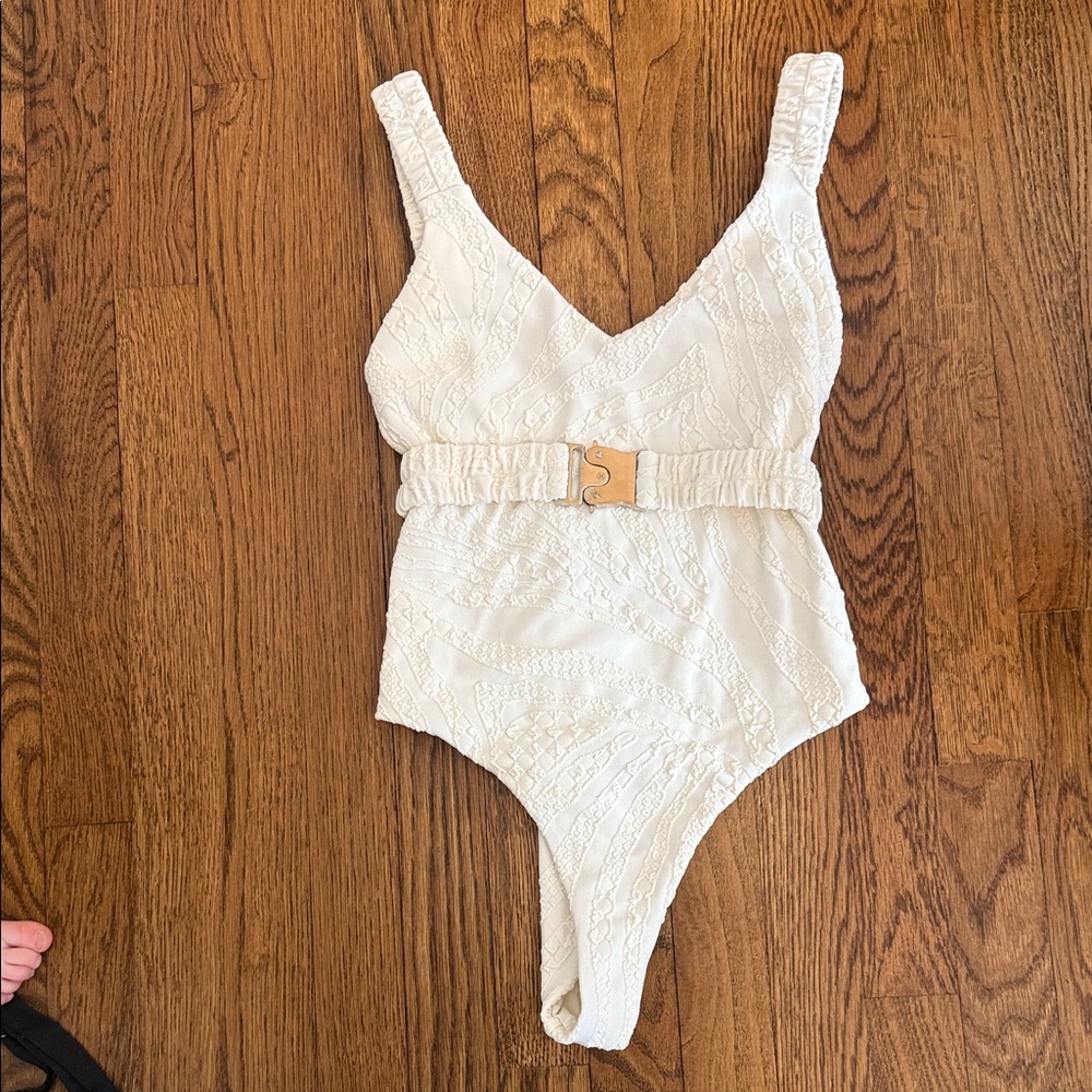 DEVON WINDSOR Cream One Piece Swimsuit